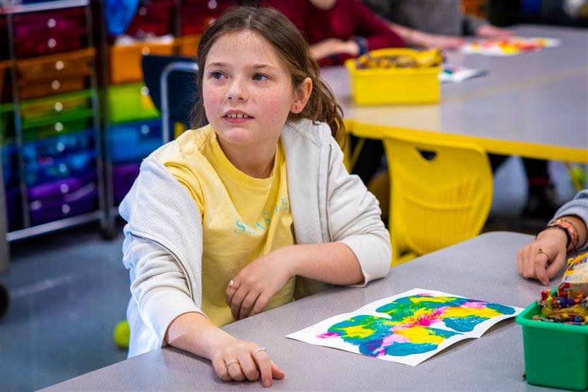 Students create print art